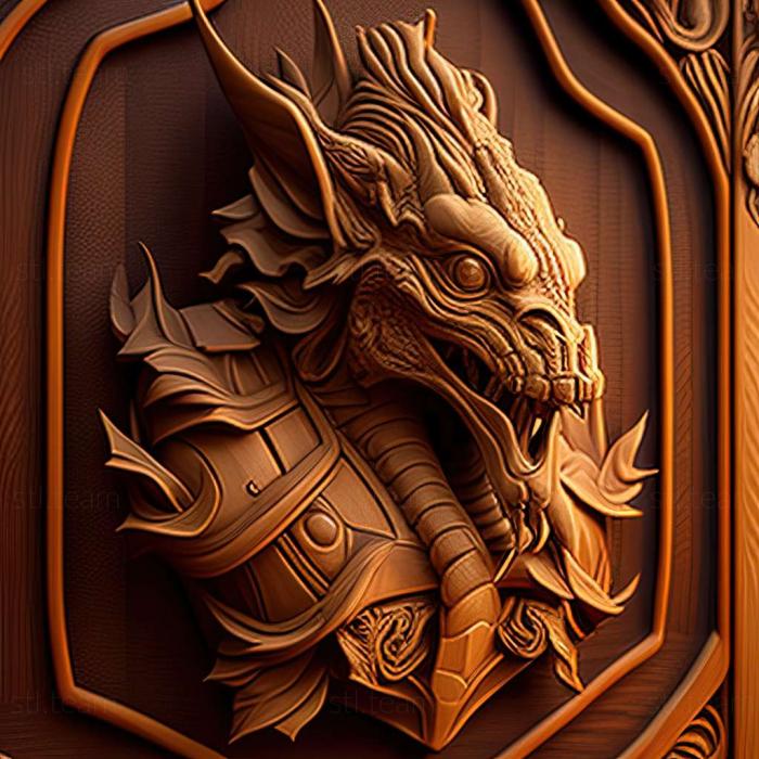 3D модель Рыцарь дракона Онлайн игра (STL)